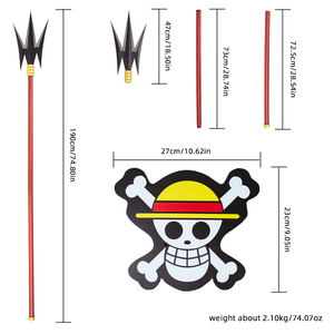 Réplica de Arma de <span class=keywords><strong>Katakuri</strong></span>, Tridente Mochi Mochi No Mi, de <span class=keywords><strong>One</strong></span> <span class=keywords><strong>Piece</strong></span>, 190 cm, Artículo de Colección de Anime, Seguro y Sin Filo - Product Image 6