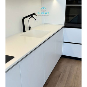 Nhà bếp & Phòng tắm bàn Bàn đầu 12mm dày liền mạch màu trắng tinh khiết <span class=keywords><strong>acrylic</strong></span> rắn bề mặt đá nhân tạo tấm - Product Image 4