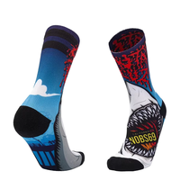Chaussettes de sport unisexes de compression haut de gamme avec soutien rembourré pour la course à pied, le basketball et l'entraînement sportif quotidien
