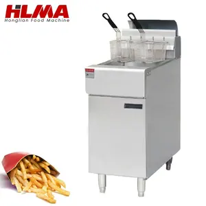 Gas Single Tank Two Baskets Free Standing Fried Chicken Fryer Machine/KFC Deep Fryer/Potato Chip Fryer