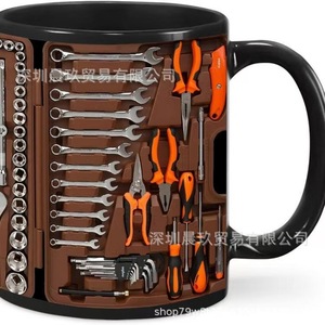 Taza de Cerámica con Diseño de Herramientas para Sublimación, Estilo Novedoso para Regalo - Product Image 2