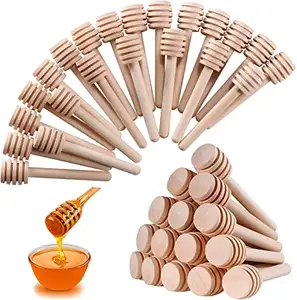 Fabriek Direct Mini Honing Dippers Sticks Houten Honing Lepel Voor Honey Pot Doseer Mengen Roerder