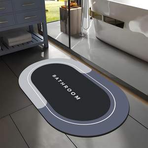 <span class=keywords><strong>Tapis</strong></span> <span class=keywords><strong>de</strong></span> <span class=keywords><strong>bain</strong></span> moderne en caoutchouc antidérapant <span class=keywords><strong>de</strong></span> forme rectangulaire, aspect simple - Product Image 2