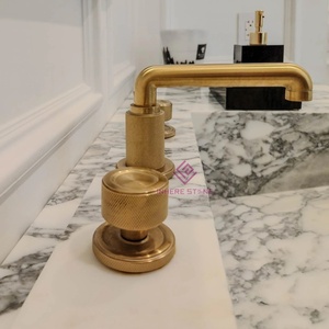 Lavabo Flottant Classique Vintage en Marbre Noir <span class=keywords><strong>Grand</strong></span> Antique 72'' avec Jupe de 16'' pour Projets de Rénovation de Salles de Bain Traditionnelles de Luxe - Product Image 6