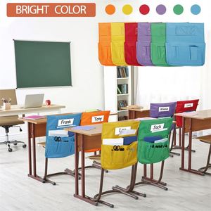 Chair Pockets 1 Pack 18inch Chairback Buddy Pocket Classroom Organizer With Name Slot and 6 Pockets - Product Image 4