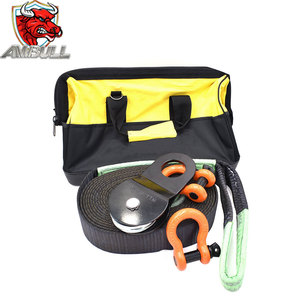 Kit de récupération robuste de haute qualité Ambull Factory en gros avec sangle de remorquage, sangle de récupération, anneau en D et sac de rangement - Product Image 4