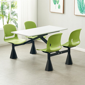 Fast Food Table Chair Combination for School Staff Dining Hall Area Restaurant <strong>Cafeteria</strong> 4-Person Hotel Restaurant Furniture - Product Image 5