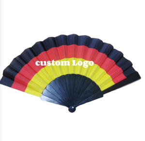 Abanico de Mano de Tela Plástica Blanca Personalizado para Recuerdo de Boda 2025 - Product Image 1