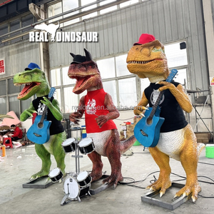 Exhibiciones de Dinosaurios Animatrónicos de Dibujos Animados con Música Personalizada para Parques de Diversiones, Bandas de Animatrónicos de Fibra de Vidrio y Metal para Interiores/Exteriores, Centros Comerciales - Product Image 4
