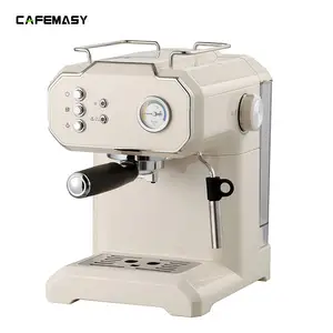 Italian 15 Bar bean to cup antique coffee maker Espresso semi automatic cappuccino Coffee Machines With Milk Frother And Steamer