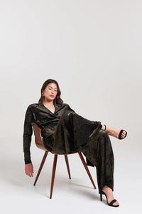 Custom Abbigliamento Donna Lux <span class=keywords><strong>Pizzo</strong></span> Nero A Manica Lunga <span class=keywords><strong>Tuta</strong></span> <span class=keywords><strong>Tuta</strong></span> Con Le Gambe - Product Image 4