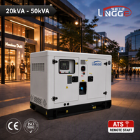 Groupe électrogène diesel silencieux 20kVA 30kVA 40kVA 50kVA, moteur LINGGE, triphasé 480V 240V, ATS, démarrage à distance, pour usage commercial