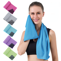 FF6136 Serviette de sport en microfibre personnalisée avec logo imprimé, absorbant la transpiration, séchage rapide, pour la gym et l'entraînement