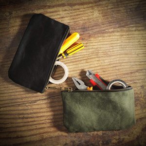 Sac à outils en toile cirée robuste et polyvalent, avec fermeture éclair, petite pochette de rangement portable, organisateur de matériel extérieur durable - Product Image 6