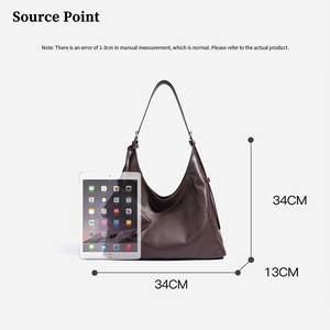Sacs de créateurs en gros, sacs sous le bras vintage en cuir véritable avec bandoulière réglable, <span class=keywords><strong>sac</strong></span> à bandoulière demi-lune de luxe en cuir pour femme - Product Image 3