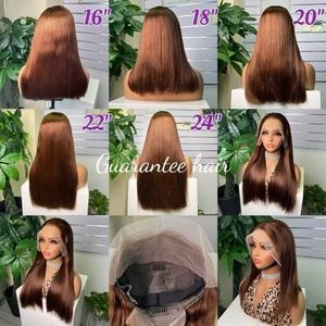 13*4 SDD Vietnam Bone Straight <b>Wig</b> Super Double Drown Raw Hair Color <b>Brown</b> <b>Wigs</b> - Product Image 1