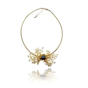 A00286574 Xuping珠宝时尚独特设计新18k金壳珠环保铜项链
