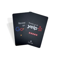Tarjeta Google Review RFID Blanca, Tarjeta Inteligente con Chip NFC RFID para Reseñas en Redes Sociales