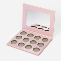 Palette d'ombres à paupières multichromes personnalisée étui 6 9 12 couleurs papier kraft boîte de fard à paupières vide éponge doublure maquillage emballage cosmétique