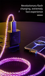 Chargeur USB Type-C rapide avec LED lumineuse, câble de données à charge rapide, alliage de zinc, PVC, portable, avec étui de transport, pour téléphone portable <span class=keywords><strong>iPhone</strong></span> - Product Image 4