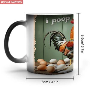 Frosted Black <b>Ceramic</b> <b>Mug</b> 11oz Heat Activated Drinking Cup Office Home Use - Product Image 4