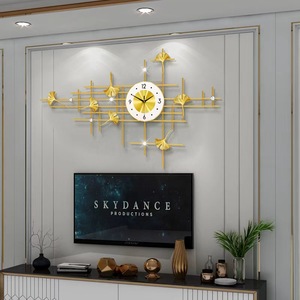 100*60cm Big Decor Wall <strong>Art</strong> <strong>Clocks</strong> Light Luxury Modern Creative Decorative Large Gold Metal Wall <strong>Clock</strong> - Product Image 5