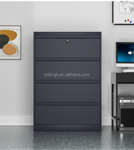 Meuble de rangement horizontal moderne à 4 tiroirs en métal, réglable pour la maison, le bureau, l'école, la chambre, le salon et l'utilisation en supermarché - Product Image 3