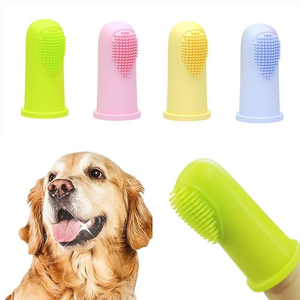 Cepillo de dientes de dedo de silicona ecológico ultra suave, accesorio de limpieza y baño para mascotas, cepillo para perros - Product Image 1
