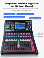 Console de mixage audio DJ professionnelle M16 à 16 canaux avec écran tactile numérique, console audio DJ, mixeur audio