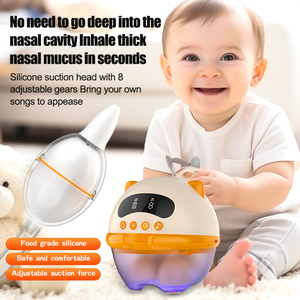 Aspiratore nasale automatico ad alta aspirazione 75Kpa 3 punte in Silicone per uso alimentare eco-friendly BPA Free Baby naso aspirapolvere - Product Image 2