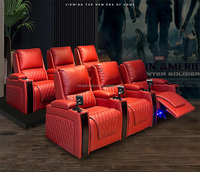 Canapé de cinéma maison intelligent haut de gamme fauteuil inclinable électrique de première classe Dubai Villa AV Room Movie Seat Chair en cuir