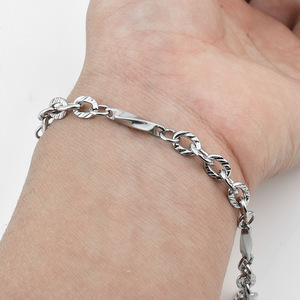 Hot Selling Simple Popular Design Sliver Plated <b>Chain</b> Bracelet <b>Titanium</b> Steel Unisex's Bracelets Wholesale Jewelry Trendy - Product Image 1