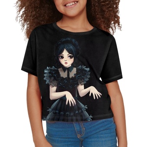 Summer New Children's Clothing <strong>Wednesday</strong> Design Kids Clothes Girls Short Sleeve <strong>T</strong>-<strong>shirt</strong> OEM Custom Tops Fashion <strong>Shirts</strong> Drop Ship - Product Image 3