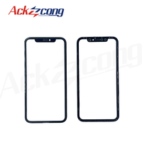 Lentille en verre avant Ackcong de haute qualité avec OCA pour la réparation et la remise à neuf des écrans des séries iPhone X-17, pièces de rechange