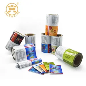 Plastic Packaging Rolls Custom Size Color Printed Food Packing Film Bag Roll Plastic Film Scrap Rolls For Coffee Chocolate Chips Candy Bar Wrapping Film