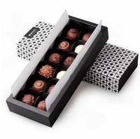 Boîte en papier de remerciement pour boîte, boîte d'emballage de chocolat, de bonbons, pack de confiseries, boîte texturé, avec modèles de design, pour chocolat