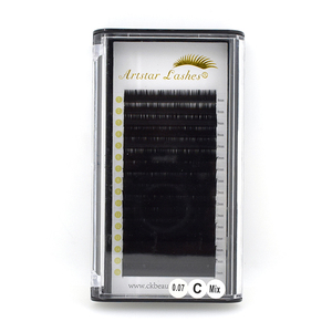 QingDao Artstar lashes marque Mat <span class=keywords><strong>Double</strong></span> Conseils <span class=keywords><strong>0</strong></span>.15/<span class=keywords><strong>0</strong></span>.20mm Ellipse Plat Extension De Cils - Product Image 6