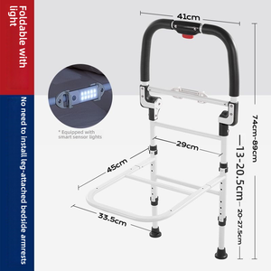 Bed Rail Safety Assist Handle Bed Railing Guard Rails Children Folding Hospital Bedside Grab Bar - Product Image 6