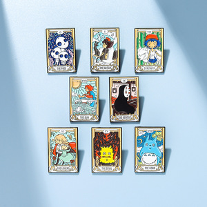 Ensemble de collection de films d'animation, badge en métal peint, couple Chihori, broche cadeau, <span class=keywords><strong>Miyazaki</strong></span> gravé, plaqué or, accessoires vestimentaires - Product Image 3