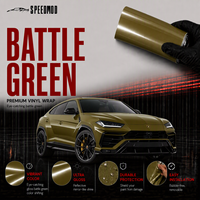 Film de protection de peinture (PPF) SPEEDMOD Battle Green brillant en TPU, 7,5 mil, auto-réparant, pour protection de couleur de voiture, 1,52 m x 15 m, vente directe en gros