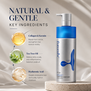 Traitement capillaire hydratant Furunshi Collagen Silky 750ml, shampoing et après-shampoing capillaire à base de plantes pour cheveux abîmés, unisexe, adultes - Product Image 5
