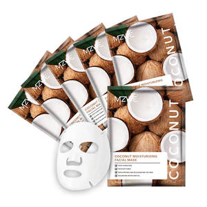OEM <span class=keywords><strong>de</strong></span> fábrica <span class=keywords><strong>de</strong></span> exportación directa <span class=keywords><strong>de</strong></span> aceite <span class=keywords><strong>de</strong></span> coco infundido en inglés completo máscara <span class=keywords><strong>de</strong></span> hoja facial nutritiva hidratante - Product Image 1