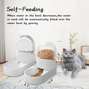 אוטומטי חיות מחמד מזין לחיות מחמד מים מזון Dispenser סט, אוטומטי חתול כלב מזין מזון מים Dispenser