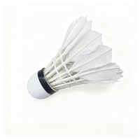 Volant de badminton d'entraînement en plumes de canard de qualité compétition, volant de badminton de tournoi haut de gamme, fibre de Taïwan, prix usine BWF, vente en gros