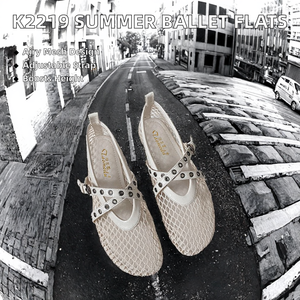 Colección Verano 2026 P596 Zapatos de Mujer Tipo Mary Jane, Sandalias Planas con Malla, Aumento de Altura, Suela de Goma Sólida, Ajustables - Product Image 2