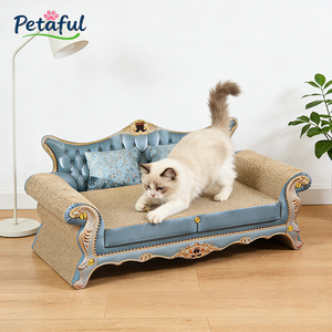 Tempat Tidur Kucing Bentuk Sofa Custom, Tempat Tidur Kucing dari Karton Bergelombang yang Tahan Lama, Sofa Penggaruk Kucing Mewah - Product Image 4