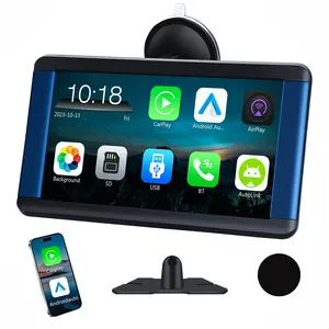Layar sentuh 7 inci 4K Dash Cam DVR untuk Alpine Car Audio Carplay Android Auto CarPlay Monitor di dash carplay scree