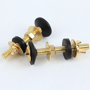 Tornillos para tanque de inodoro Aojiele, juego de pernos de fijación universales chapados en cobre para accesorios de tanque de agua - Product Image 2