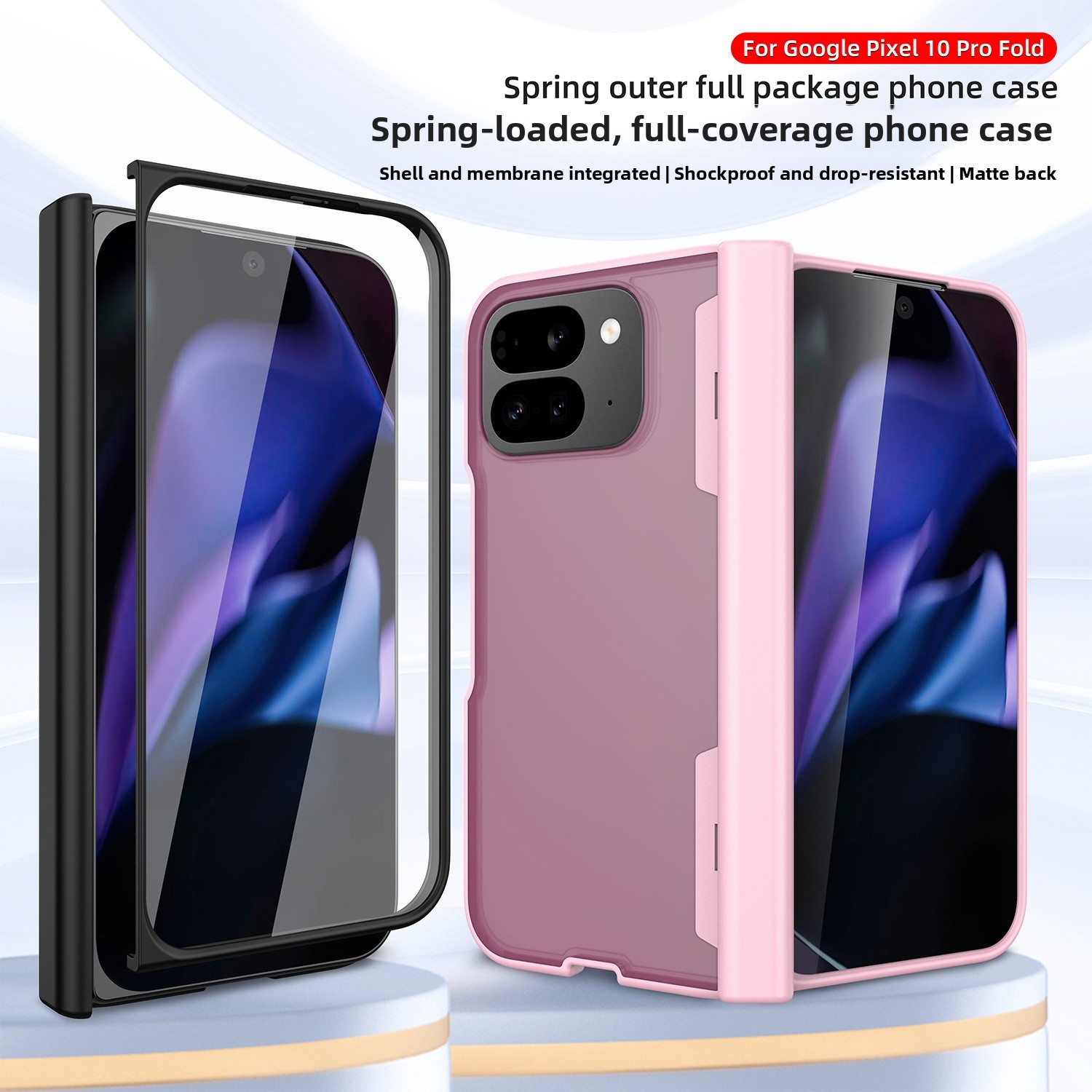 Suitable for Google <strong>Pixel</strong> <strong>10</strong> <strong>Pro</strong> <strong>fold</strong>, this 2-in-1 case offers drop protection and a skin-like feel. Ring-sensitive factory