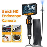 Endoscope industriel portable 1080P HD, étanche IP67, sonde de 6 mm, écran 5 pouces, éclairage LED, automobile